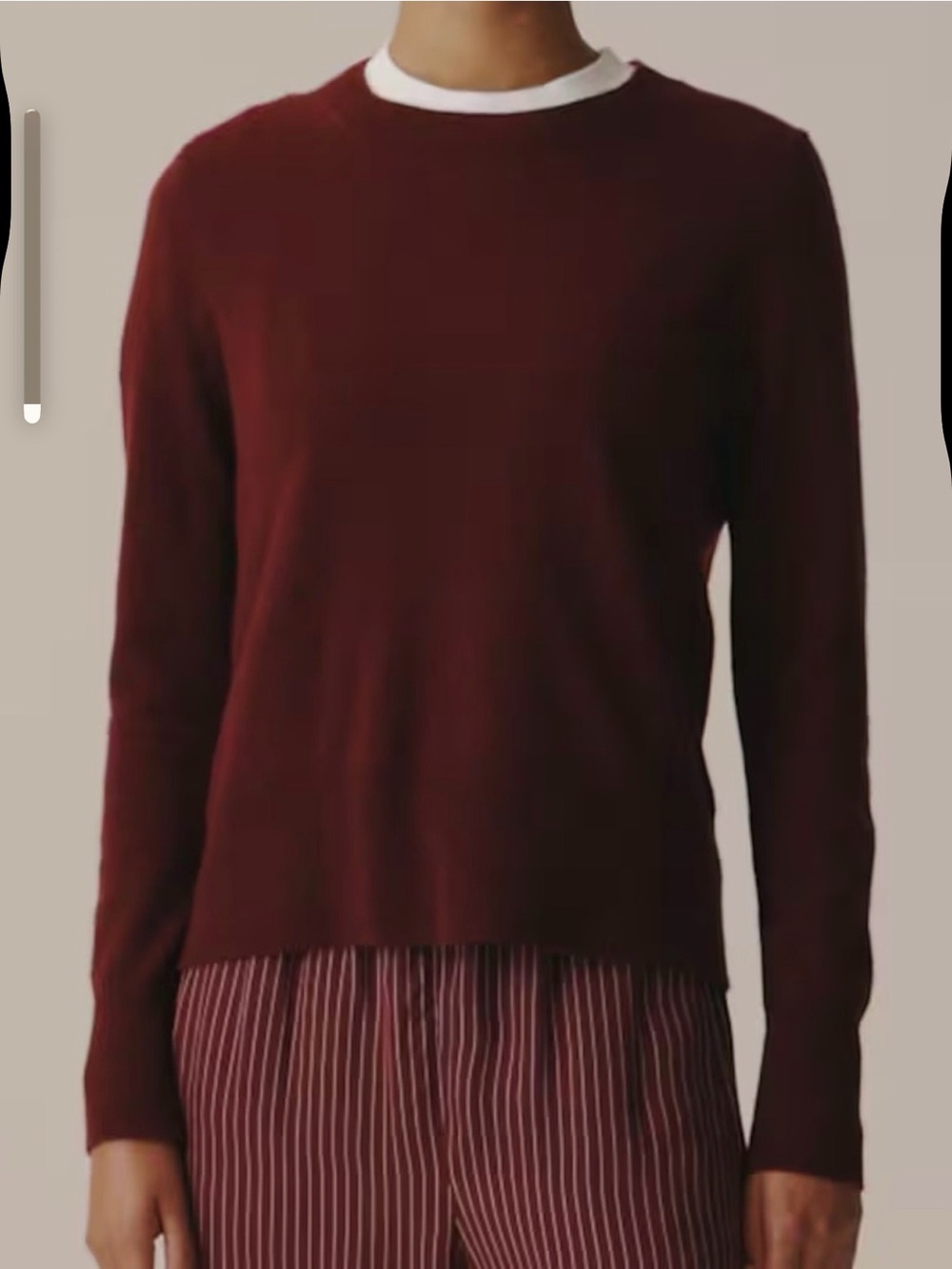 J. CREW Cashmere classic-fit crewneck sweater inky burgundy size small